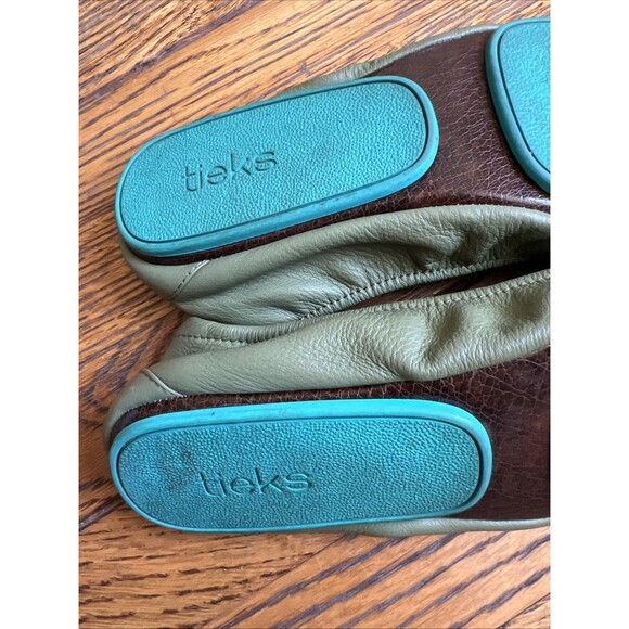 TIEKS BY GAVRIELI Olive Green Foldable Flats Size 11 Women’s Excellent Condition - Picture 10 of 11